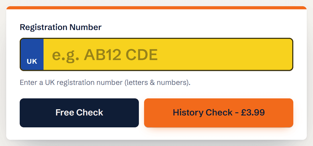 The DealerPricing free check form with a registration entered and the Free Check button