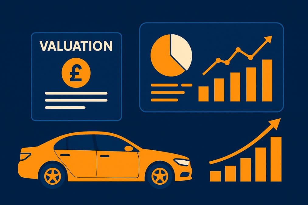 DealerPricing Car Graph Pie-chart Blue and Orange