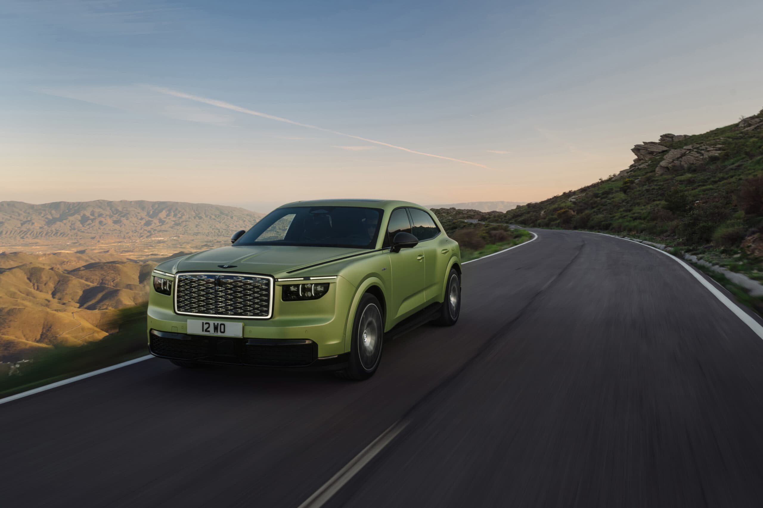 Bentley Torcal electric SUV displayed on showroom floor