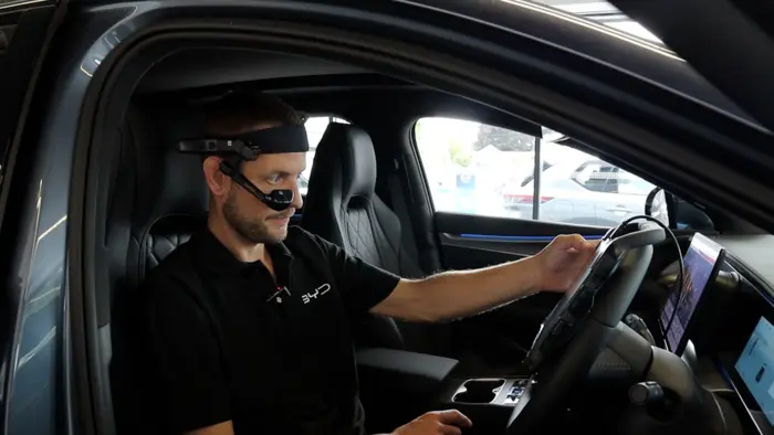BYD service centre showcasing connected workshop technology