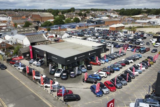 newly redeveloped Darlington Motor Village showroom with multiple brand signage