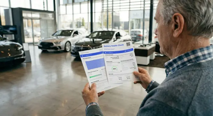 government document outlining Euro 7 battery health requirements for electric vehicles