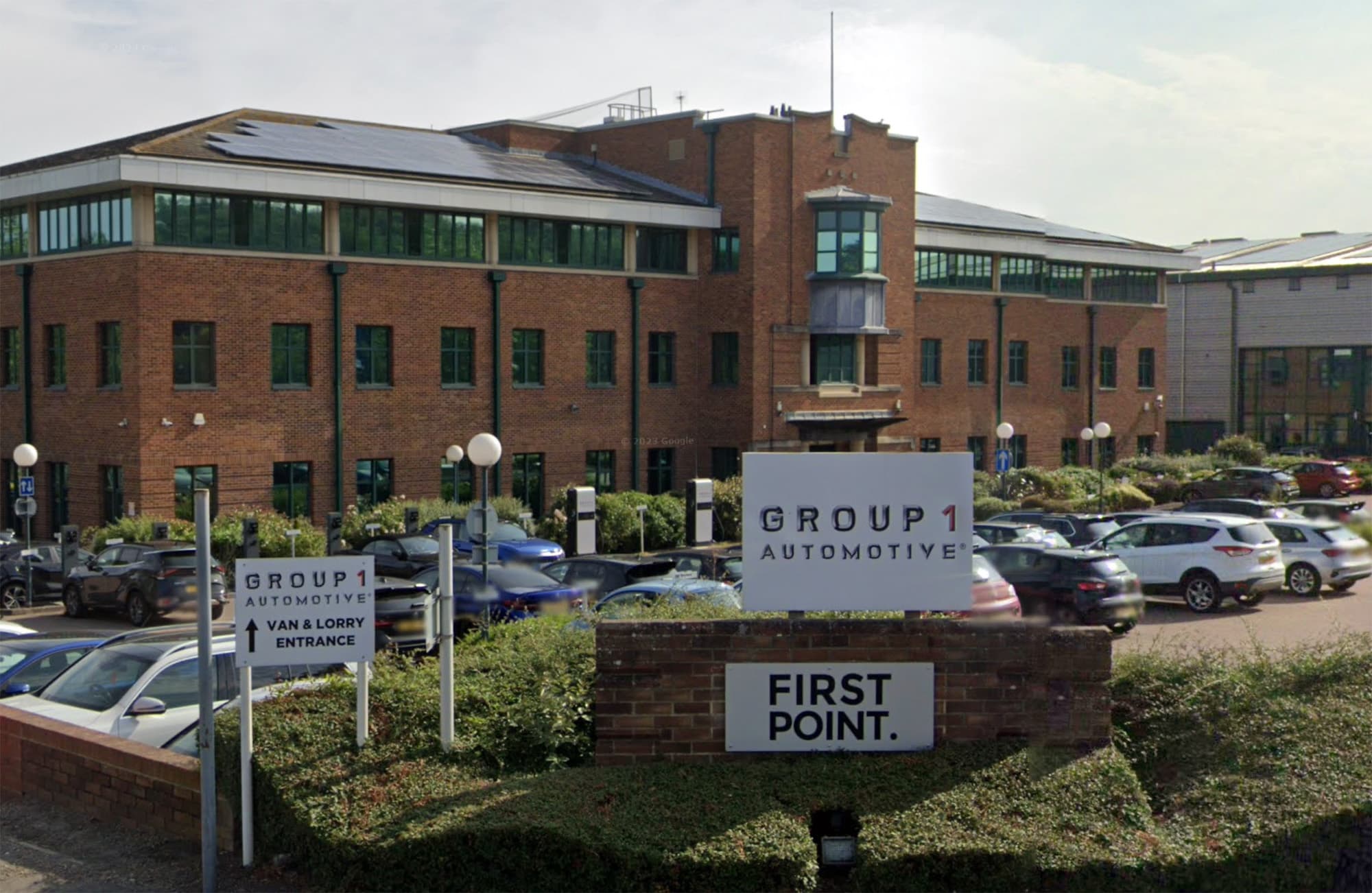 Group 1 Automotive announcement showing retained Jaguar Land Rover dealerships