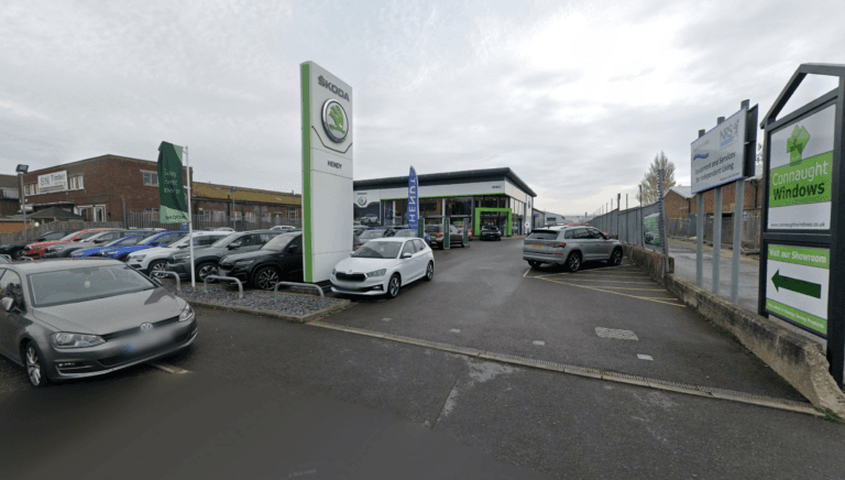 Hendy Group Skoda showroom on Wallisdown Road, Bournemouth