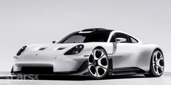 front view of Porsche Mission S concept with sharp fascia