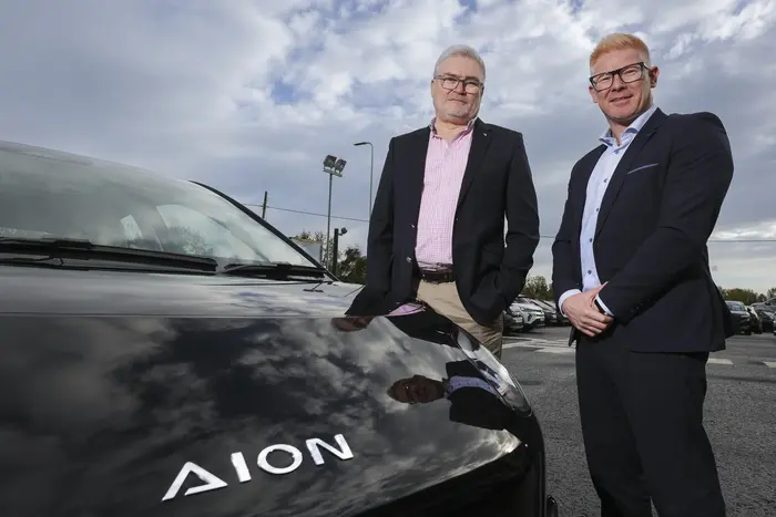 Shelbourne Motors showroom displaying AION branding