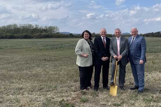 Swansway's new purpose-built vehicle hub under construction in Cheshire
