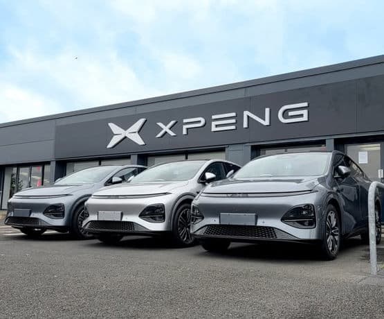 Xpeng branding and UK sales team presentation