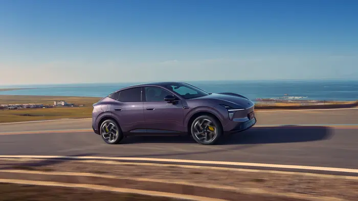 Xpeng L03 SUV coupé displayed at Automotive Management Live event